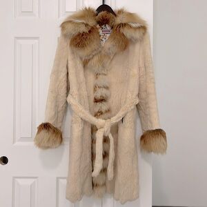 100% Rabbit Fur Coat Size S/M